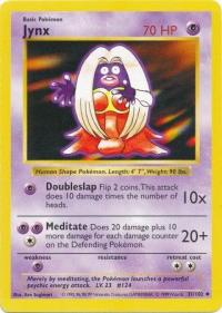 pokemon base set shadowless jynx 31 102 shadowless