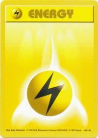 pokemon base set shadowless lightning energy 100 102 shadowless