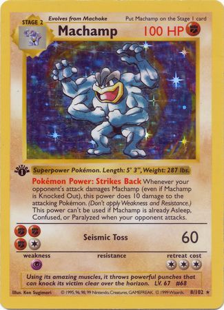 Machamp 8-102 - 1st Edition (Shadowless)