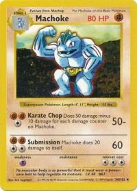 pokemon base set shadowless machoke 34 102 shadowless