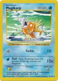 pokemon base set shadowless magikarp 35 102 shadowless