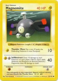 pokemon base set shadowless magnemite 53 102 shadowless