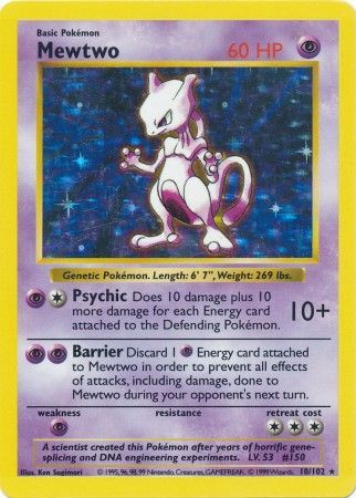 Mewtwo 10-102 (Shadowless)