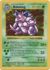 pokemon base set shadowless nidoking 11 102 shadowless