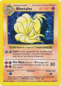 pokemon base set shadowless ninetales 12 102 shadowless