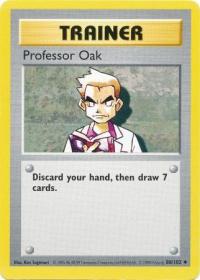 pokemon base set shadowless professor oak 88 102 shadowless