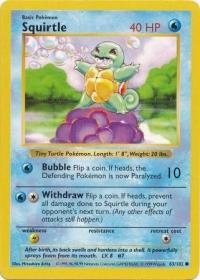 pokemon base set shadowless squirtle 63 102 shadowless