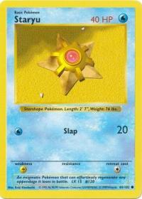 pokemon base set shadowless staryu 65 102 shadowless