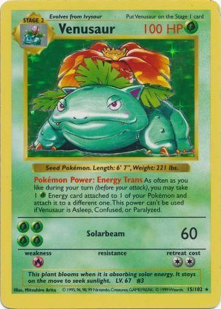 Venusaur 15-102 (Shadowless)