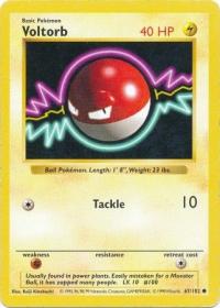 pokemon base set shadowless voltorb 67 102 shadowless