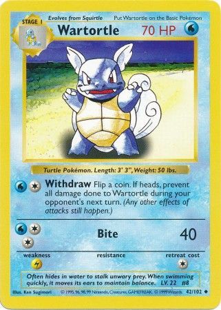 Wartortle 42-102 (Shadowless)