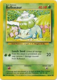 pokemon base set bulbasaur 44 102 unlimited