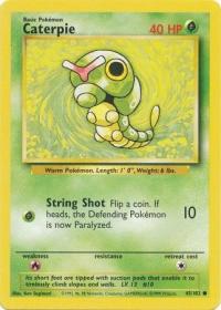 pokemon base set caterpie 45 102 unlimited