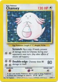 pokemon base set chansey 3 102 unlimited