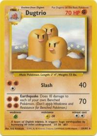 pokemon base set dugtrio 19 102 unlimited