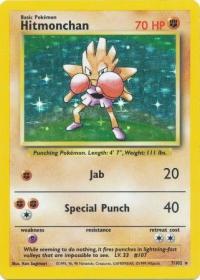 pokemon base set hitmonchan 7 102 unlimited