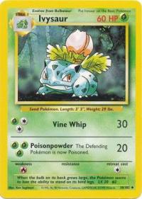 pokemon base set ivysaur 30 102 unlimited