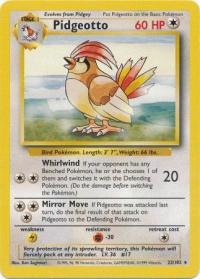 pokemon base set pidgeotto 22 102 unlimited