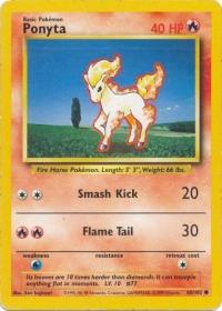 pokemon base set ponyta 60 102 unlimited