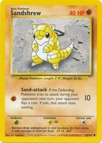 pokemon base set sandshrew 62 102 unlimited