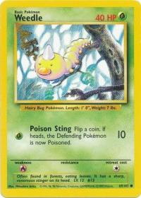 pokemon base set weedle 69 102 unlimited