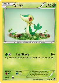 pokemon black and white base set snivy 2 114