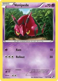 pokemon black and white base set venipede 52 114