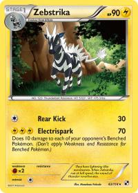 pokemon black and white base set zebstrika 43 114