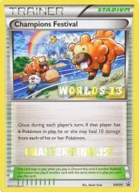 pokemon black white promos champions festival bw95 quarter finalist worlds 13 promo