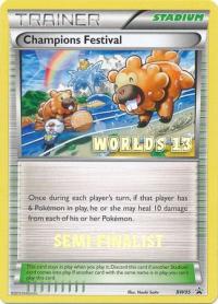 pokemon black white promos champions festival bw95 semi finalist worlds 13 promo