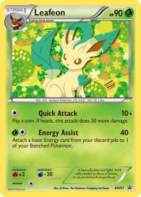 pokemon black white promos leafeon bw87