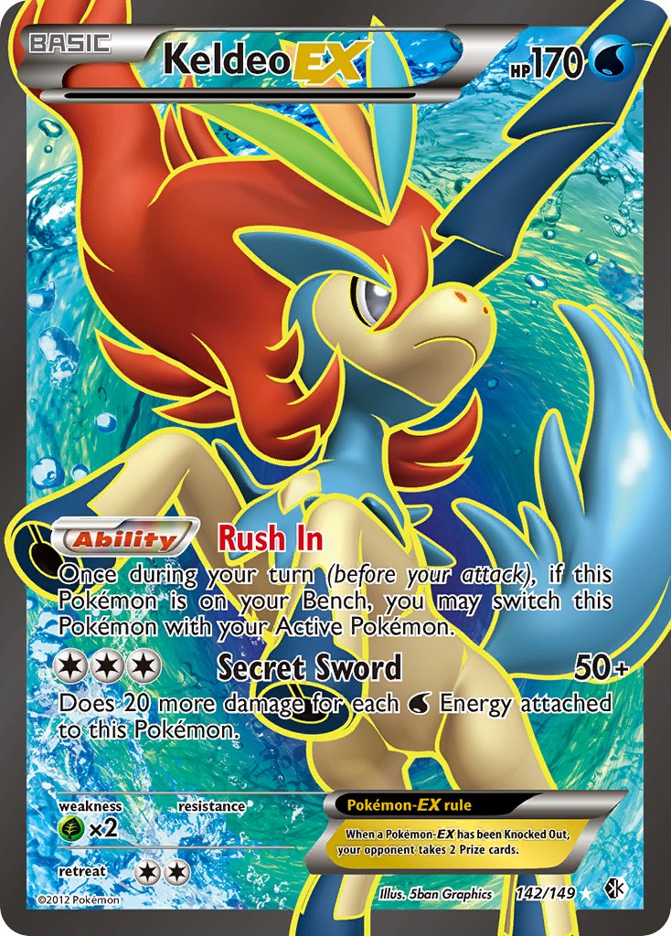 Keldeo EX Full Art 142-149