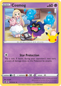 pokemon celebrations cosmog 013 025