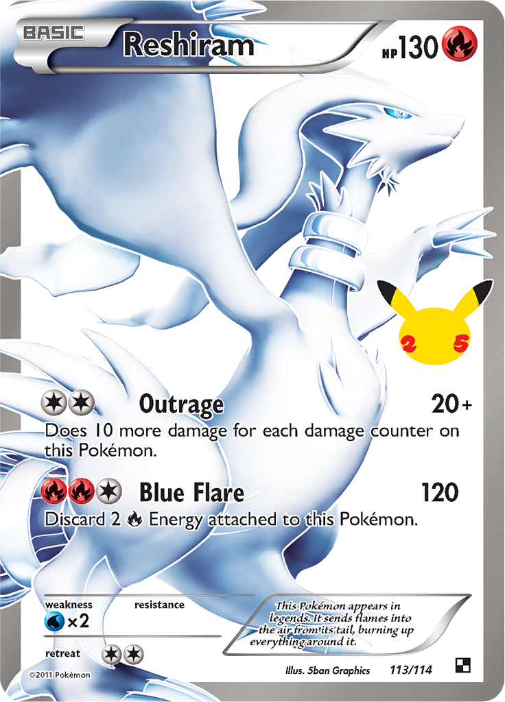 Reshiram - 113-114 (Celebrations)