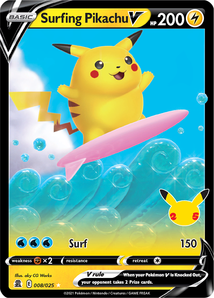 Surfing Pikachu V - 008-025