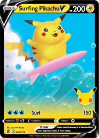 pokemon celebrations surfing pikachu v 008 025