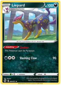 pokemon champion s path liepard 040 073