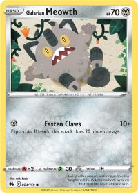 pokemon crown zenith galarian meowth 084 159