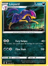 pokemon crown zenith liepard 078 159