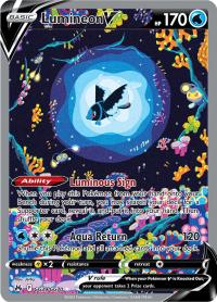 pokemon crown zenith lumineon v gg39 gg70