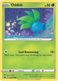 pokemon crown zenith oddish 001 159