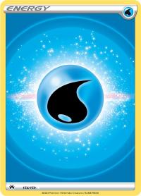pokemon crown zenith water energy 154 159 foil