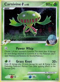 pokemon d p black star promos carnivine g dp42