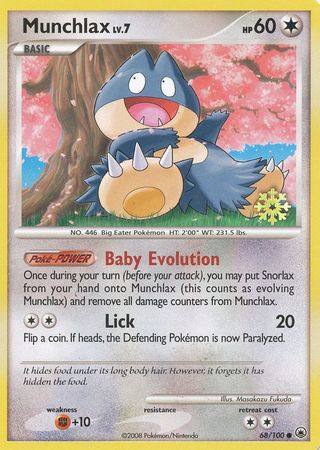 Munchlax - 68/100 - Advent Calander Countdown Promo 2008 (Snowflake)