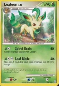 pokemon d p majestic dawn leafeon 24 100