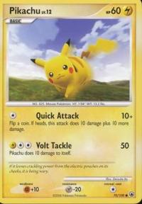 pokemon d p majestic dawn pikachu 70 100