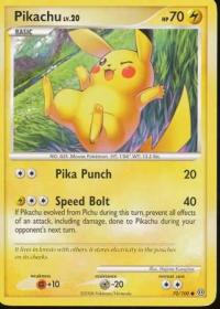 pokemon d p stormfront pikachu 70 100