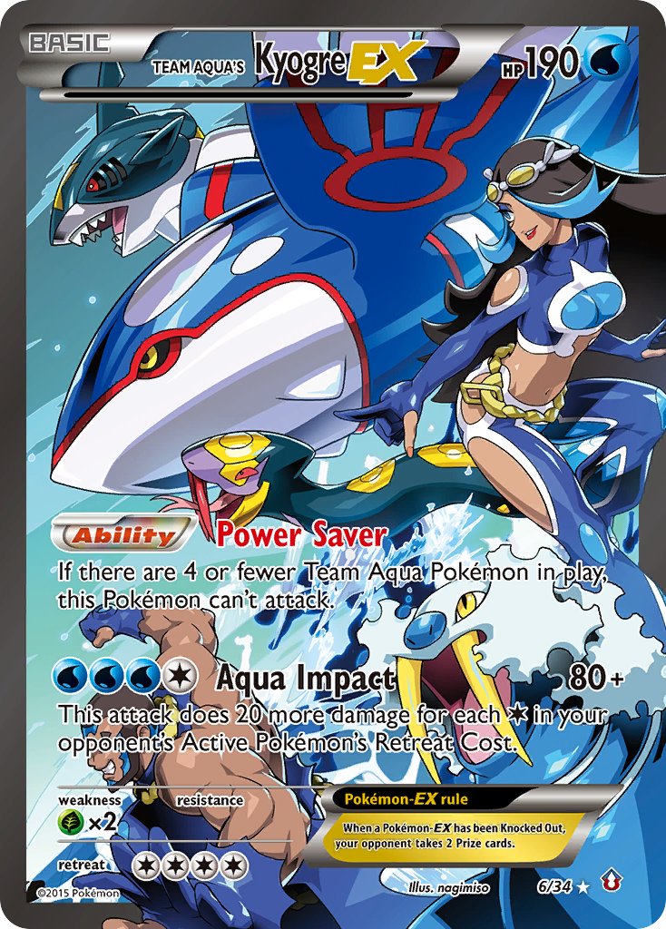 Team Aqua's Kyogre EX 6-34