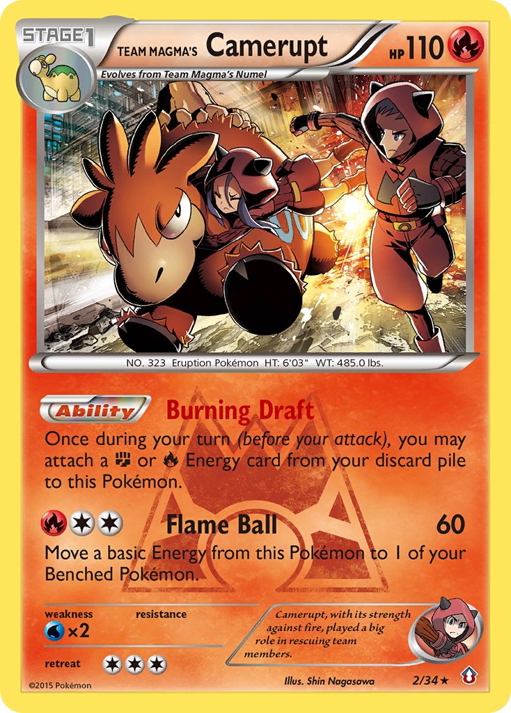 Team Magma's Camerupt - 2-34 (RH)