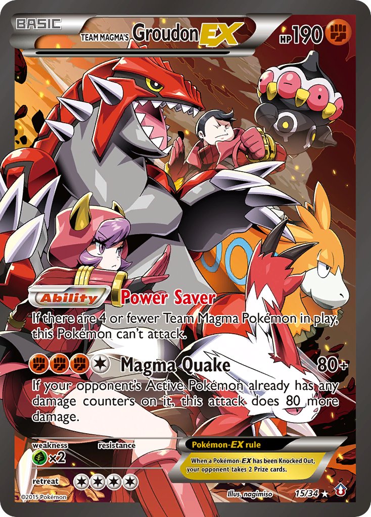 Team Magma's Groudon EX 15-34